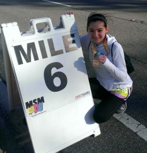Could not resist a picture with mile 6 marker