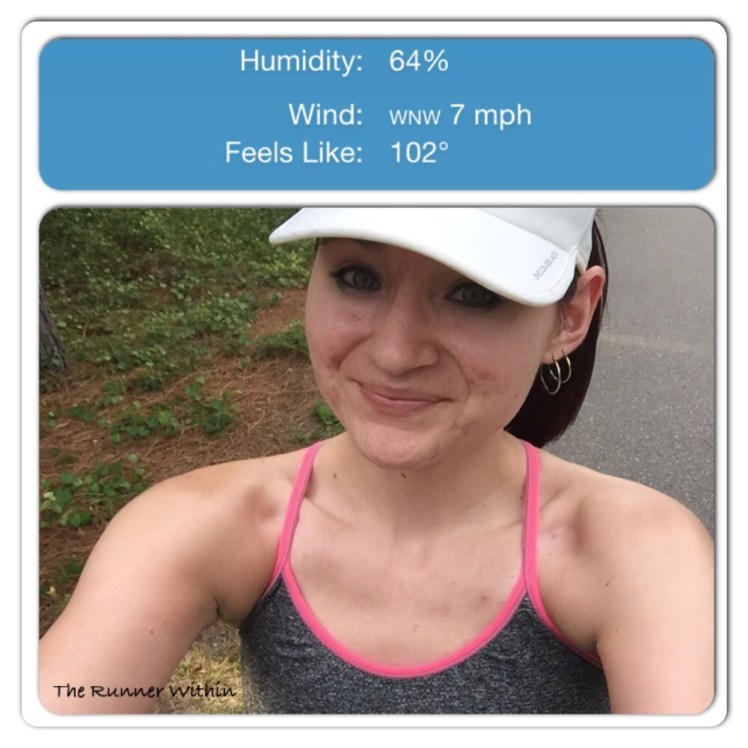 Feel like temperature was 102! Actual temp was 90, but it definitely felt hotter!